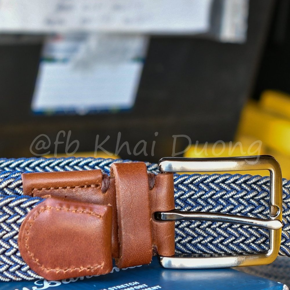 Men Stretch Tommy Bahama‎ Belt Navy/Khaki